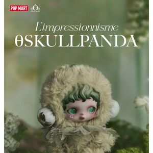 POP MART Skullpanda “Pond” Plush Pendant – L’impressionisme Series (open box):